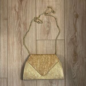 Vintage Timothy Hitsman cork and gold toned bag